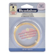 Hilo redondo de latón de 0,41 mm - German Style Wire - Dorado x 20 m