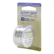 Hilo de cobre Artistic Wire de 1 mm - Chapado en plata antideslustrante, 3,6 m