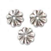 Separadores flores CCB 8 mm Plateado antiguo x 10|raw }}