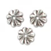 Separadores flores CCB 8 mm Plateado antiguo x 10