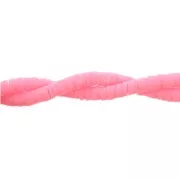 Arandelas Heishi de arcilla polimérica 3x1 mm Rose Bonbon x45 cm