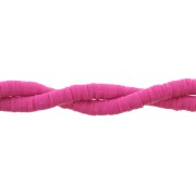 Cuentas arandalas Heishi 3,5x1 mm Fucsia x45 cm