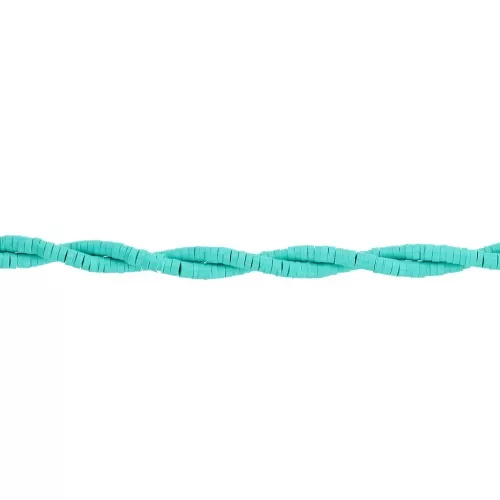Cuentas arandalas Heishi 3x1 mm - Turquesa x45 cm