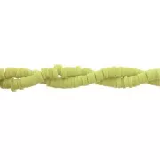 Arandelas Heishi de arcilla polimérica 3x1 mm  Verde Anis x39 cm