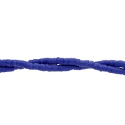 Abalorios de arcilla polimérica Heishi 3x1 mm Hard Blue x45 cm
