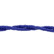 Abalorios de arcilla polimérica Heishi 3x1 mm Hard Blue x45 cm