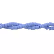 Arandelas Heishi de arcilla polimérica 3x1 mm Azul Ciel x39 cm