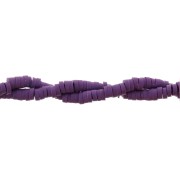 Arandelas Heishi de arcilla polimérica 3x1 mm Violet x39 cm