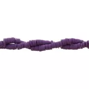 Arandelas Heishi de arcilla polimérica 3x1 mm Violet x39 cm