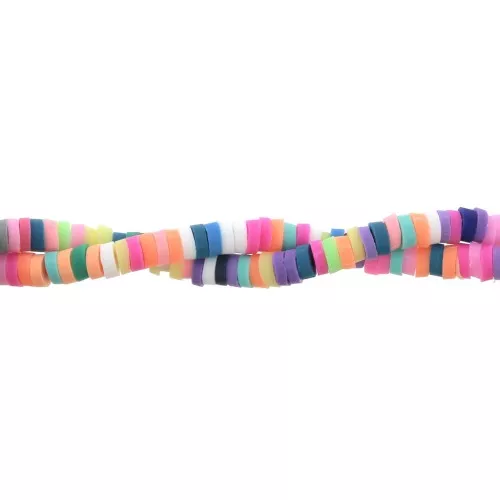 Cuentas arandalas Heishi 3x1 mm Multicolor Fluo x39 cm