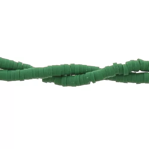 Cuentas arandalas Heishi 3x1 mm Abeto Verde x39 cm