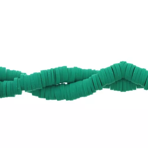 Cuentas arandalas Heishi 6x1 mm Verde Esmeralda x39 cm