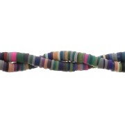 Arandelas Heishi de arcilla polimérica 3.5x1 mm Multicolore Azul/Violet x45 cm|raw }}