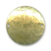 Separador disco 2 agujeros 40 mm dorado con oro fino x1