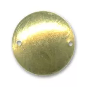 Separador disco 2 agujeros 25 mm dorado con oro fino x1