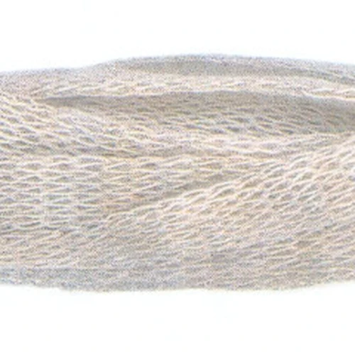 Cachemira metálica 6mm Grís claro perlado hilo color oro x 1m
