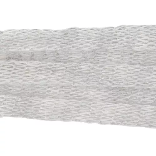 Cachemira metálica 6mm Grís claro perlado hilo color plata x 1m