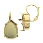 Ganchos cerrados soporte cabujónes 4320 18x13 mm dorado x2