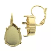 Ganchos cerrados soporte cabujónes 4320 18x13 mm dorado x2