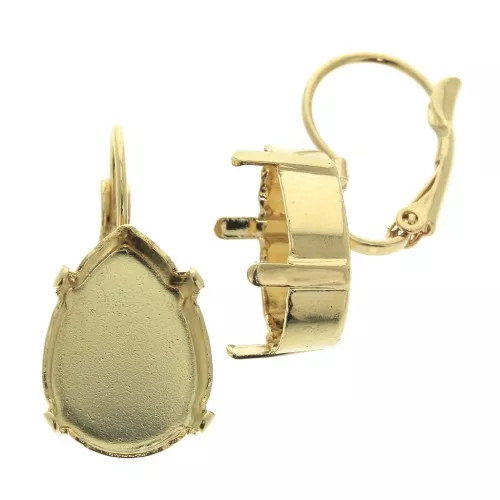 Ganchos cerrados soporte cabujónes 4320 18x13 mm dorado x2