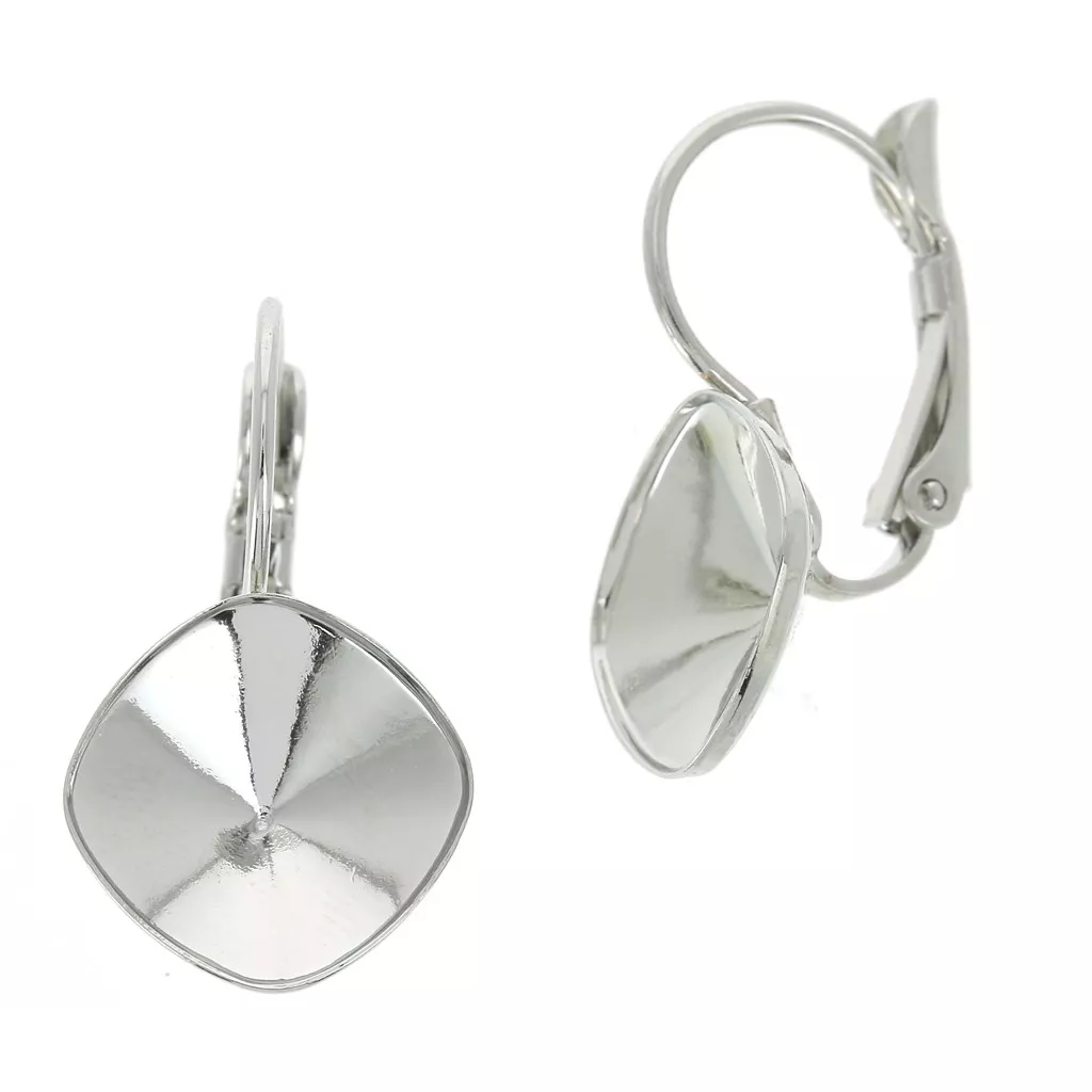 Pendientes Concha Plata Y Azabache Gancho