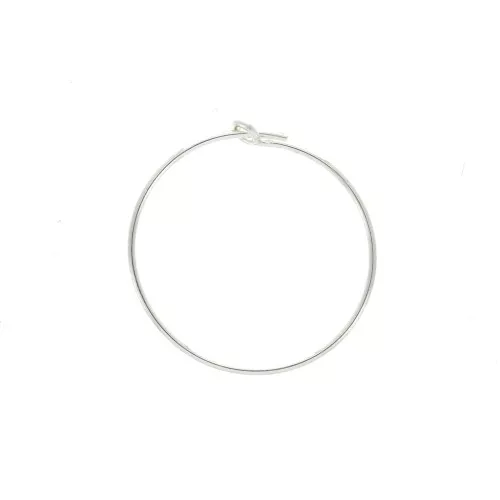 Criollas a decorar 20 mm x 0.7 mm de Plata 925 x2