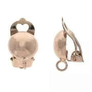 Pendientes clip adorno bola 10 mm Dorado Rosa x 2