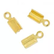 Terminale redondo 3 mm Dorado con oro fino x6