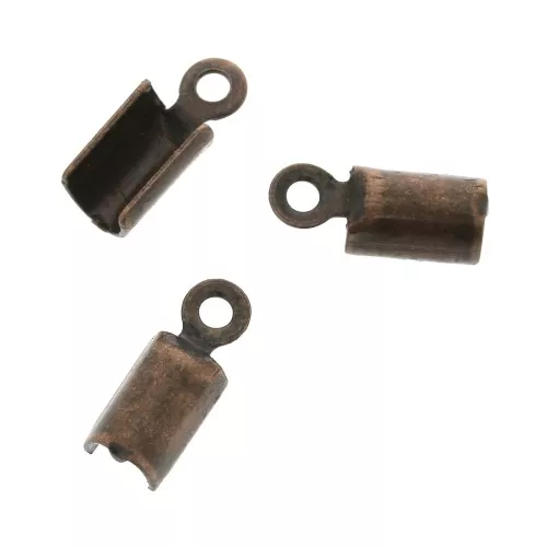 Terminale redondo 3 mm cobre antiguo x6