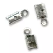 Terminales redondos 3 mm plateado antiguo x6