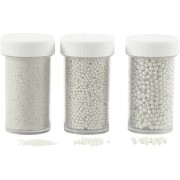 Surtido de bolitas de vidrio para decorar entre 0.6 y 3 mm - Nácar x3