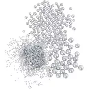 Surtido de bolitas de vidrio para decorar entre 0.6 y 3 mm - Nácar x3