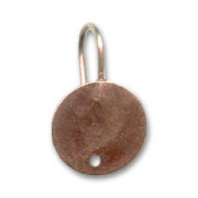 Ganchos disco 12 mm cobrizo antiguo x2