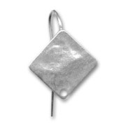 Ganchos rombos 16 mm color plata antiguo x2