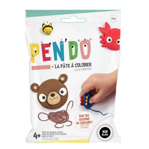Pen'Do la pâte à colorier - Fabriquez vos propres crayons de colores - Negro x30g