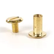 Tornillos chicago - enganches para cuero y pasta fimo efecto cuero x20