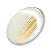 Cabuchón 18x13 mm White/Gold x1|raw }}