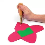 Destornillador perforador con 6 terminales para cuero y Fimo efecto cuero x1