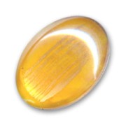 Cabuchón 18x13 mm Light Topaz/Gold x1