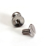 Botones tornillo para costura y arcilla fimo efecto cuero x6