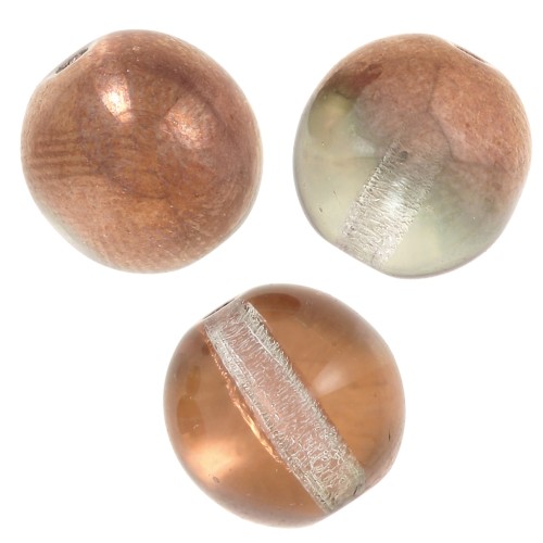 Cuentas redondas 8 mm Crystal Capri Gold x20