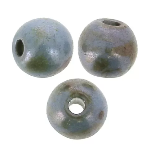 Cuentas redondas 3 mm Cardenillo marmolizad x50