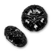 Redonda plana filigrana 23x14 mm Jet x1|raw }}