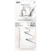 Abetos de papel con cera de abejas - decoración mesa Let's Party - Plateado  x2