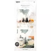 Abetos de papel con cera de abejas - decoración mesa Let's Party - Plateado x2