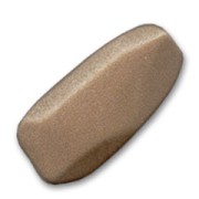 Rectángulo irregular 46x20 mm Brown Mat|raw }}