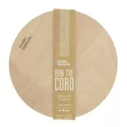 Bandeja redonda de madera natural Kesi Art 15 cm para macramé - Natural x1