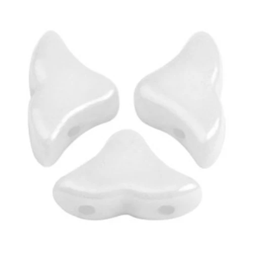 Cuentas de cristal Hélios® de Puca® 6x10 mm Opaque White x10g