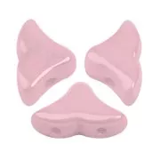 Cuentas de cristal Hélios® de Puca® 6x10 mm  Opaque Light Rosa Ceramic Look x10g