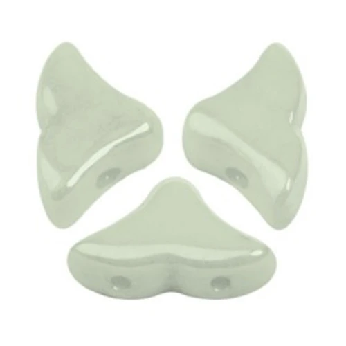 Cuentas de cristal Hélios® de Puca® 6x10 mm  Opaque Light Green Ceramic Look x10g